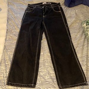 Bershka Wide Leg Cargo Jeans - size 10